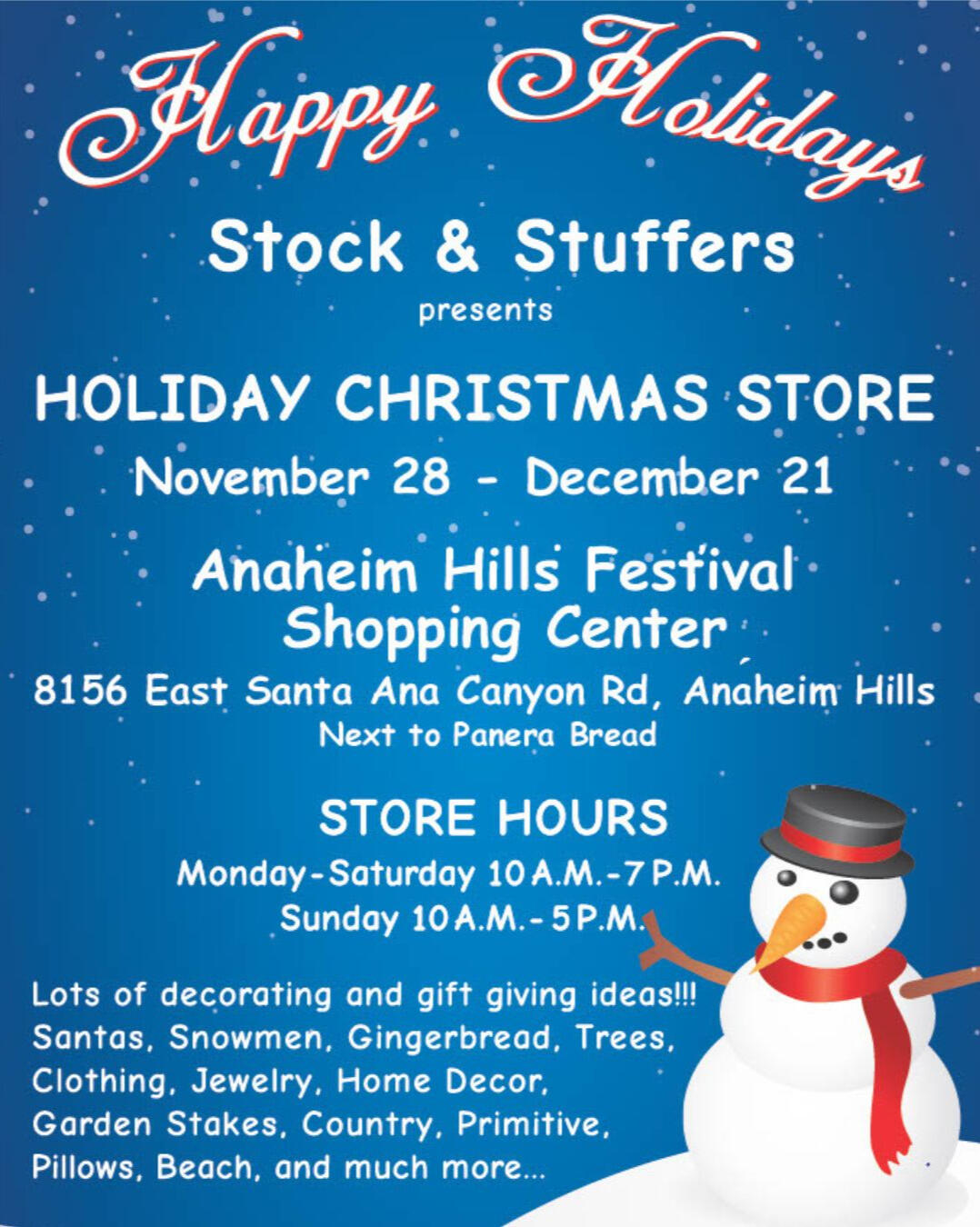 Stock & Stuffers Summer Boutique