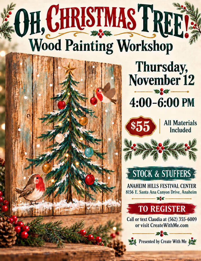 Oh Christmas Tree Wood Painting Workshop