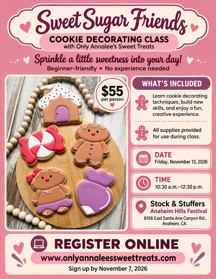 Sweet Sugar Friends Cookie Decorating Class Cookie Decorating Class