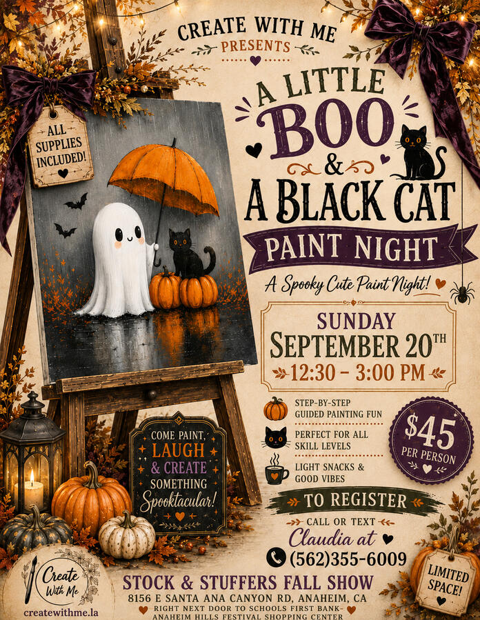 A Little Boo& A Black Cat Too Paint Night A Little Boo& A Black Cat Too Paint Night