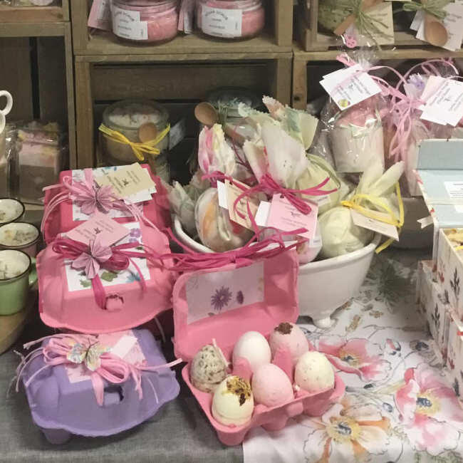 Seasonal crafts, gifts, and home decor at the Stock & Stuffers Boutique
