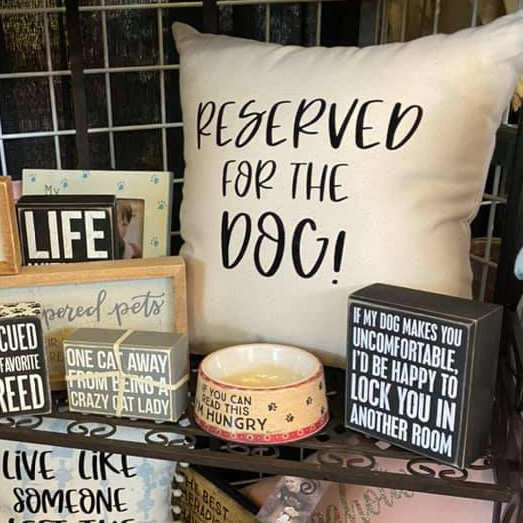 Home goods decor and crafts at the Stock & Stuffers Boutique